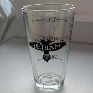 Bedlam Vodka Drinking Glass Bar Wear Man Cave